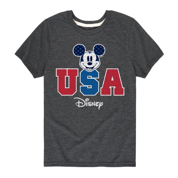 Disney - Americana - Mickey USA - Toddler And Youth Short Sleeve Graphic T-Shirt