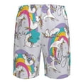 thumbnail image 6 of Disketp Men'S Swim Trunks Hawaiian Breathable Surf Beach Swimsuits Mesh Lining Beach Shorts With Pockets-Unicorn Doingyoga, 6 of 9