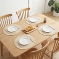 thumbnail image 3 of Unique Bargains Set of 6 Woven Placemats for Kitchen Use Beige 15x15inch, 3 of 6