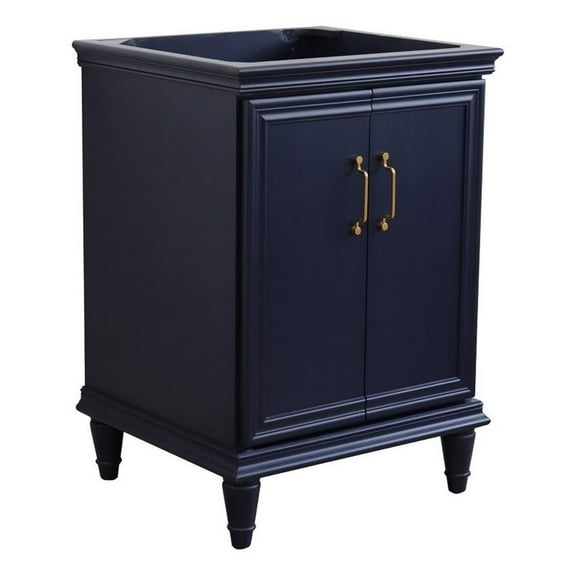 24 in. Single Wooden Vanity  Blue Finish Cabinet Only