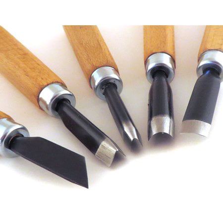 5Pce Wood Chisels Set Carpentry Woodwork wood Carving Tools Bevel-Edged chisels 