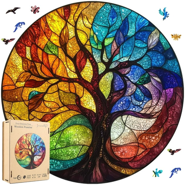 Puzzle de madera Jiroinlly 3D Tree of Life 500 piezas