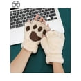 thumbnail image 5 of Luxtrada 1 Pairs Winter Women Claw Paw Plush Mittens Short Fingerless Gloves Half Finger Cat Paw Gloves, 5 of 5