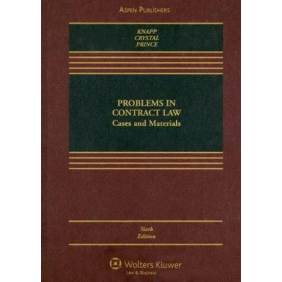 Pre-Owned Problems in Contract Law: Cases and Materials (Hardcover) 0735562555 9780735562554