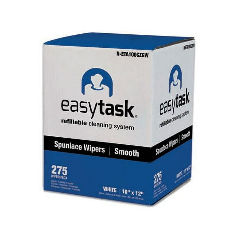Easy Task A100 Wiper, Center-Pull, 1-Ply, 10 x 12, White, 275 Sheets/Roll with Zipper Bag, 6 Rolls/Carton Easy Task A100 Wiper, Center-Pull, 1-Ply, 10 x 12, White, 275 Sheets/Roll with Zipper Bag, 6 Rolls/Carton