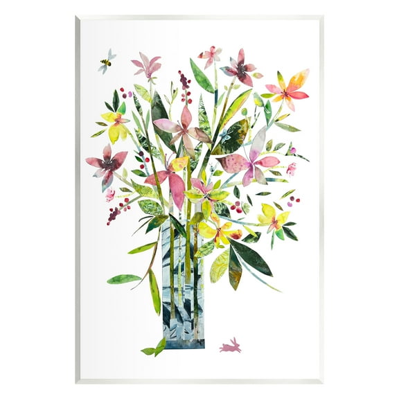 Stupell Industries Abstract Bouquet Vase Botanical & Floral Painting Unframed Art Print Wall Art, 10 x 15