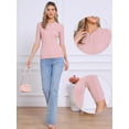 thumbnail image 2 of DARING DIVA Short Sleeve Sweater Cable Knit Crewneck Pullover Tops XS Pink, 2 of 6