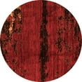 thumbnail image 1 of Ahgly Company Indoor Round Abstract Orange Modern Area Rugs, 5' Round, 1 of 4