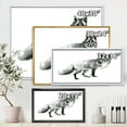 thumbnail image 4 of Designart 'Black and White Portrait Fox' Farmhouse Framed Canvas Wall Art Print, 4 of 5
