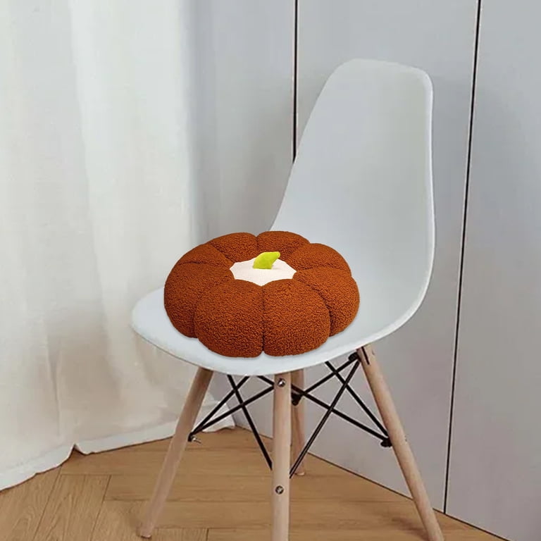 Hxlamzoo Pumpkin Shaped Futon Cushion - Soft Flock Fabric Seat