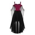 thumbnail image 6 of Dresses For Women Plus Size Fashion Gothic Vintage Midi Dress Croset Long Flare Sleeve Irregular Length Dress Short Sleeve, 6 of 6