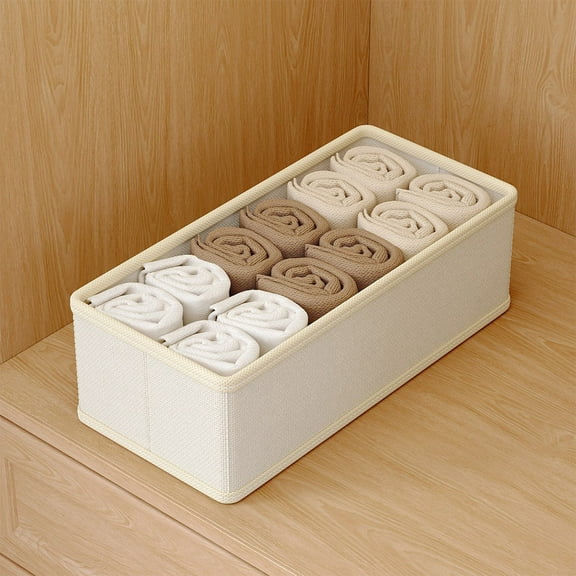 Underwear Storage Box, Wardrobe Drawer Organizer, Breathable Fabric, Foldable Design, Tidy Classification, Modern Style, Family Use, Laundry Room Storage, Convenient Folding Closet Solution TOPLIU