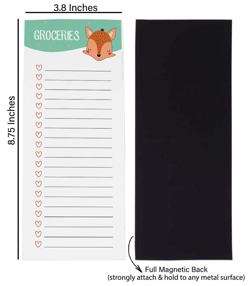 Inkdotpot Pack of 3 Magnetic Fridge To-Do List Notepads- Magnetic Memo Pads For Refrigerator-(50 Sheets Each)-3Q