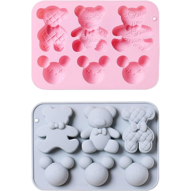 Bear Silicone Cake Molds, Jello Mold For Kids, Diy Baking Tool For Making Handmade Cake, Soft Candy Gummy Molds, Candy Making Supplies2pcs