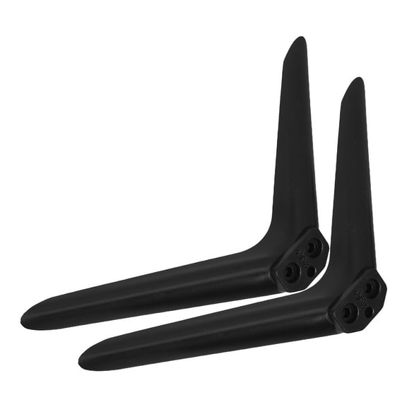 ETHZZLE 2Pcs TV Stand Stable Base Sleek Design Black Plastic For Small Television In Living Room