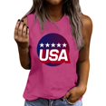 thumbnail image 2 of Trikvn Patriotic Tank Tops for Women American Flag 4th of July Sleeveless Crewneck Summer Casual Tees Independence Day Trendy Vacation Shirts, 2 of 4