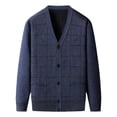 thumbnail image 5 of Cárdigan de primavera y otoño para hombres de mediana edad y mayores sin suéter de manga larga de terciopelo abrigo de cárdigan ropa de otoño para abuelo, 5 of 5