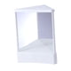 thumbnail image 4 of Espejo de maquillaje transparente con imagen no reversible, soporte para cosméticos blanco, 4 of 9