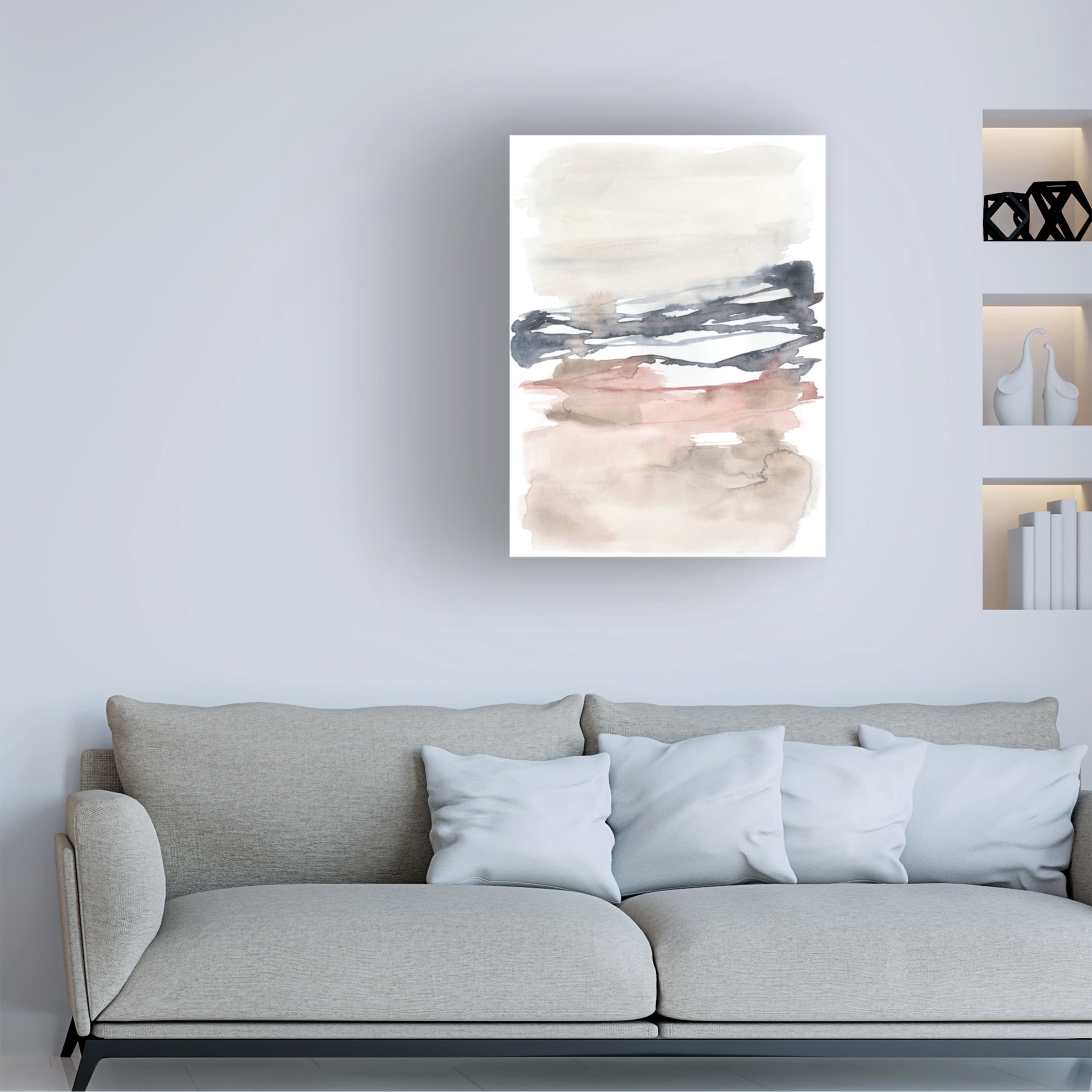Jennifer Goldberger 'Tiered Horizon Line I' Canvas Art