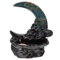 thumbnail image 2 of Home Decor Moon Shaped Backflow Incense Burner Ceramic Blue 1Pc, 2 of 5