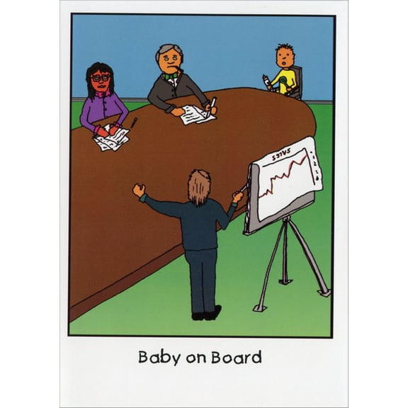 Curiosities Greeting Cards Baby on Board Funny / Humorous New Baby Congratulations Card