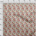 thumbnail image 2 of oneOone Organic Cotton Poplin Twill Fabric Leaves & Floral Block Printed Craft Fabric BTY 42 Inch Wide, 2 of 4