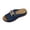 Dark Blue, variant on Wedge Heel Fish Mouth Flip Flops for Women,Metal Buckle Open Toe One-Strap Summer Beach Sandals with Non-Slip Breathable Arch Support Lightweight