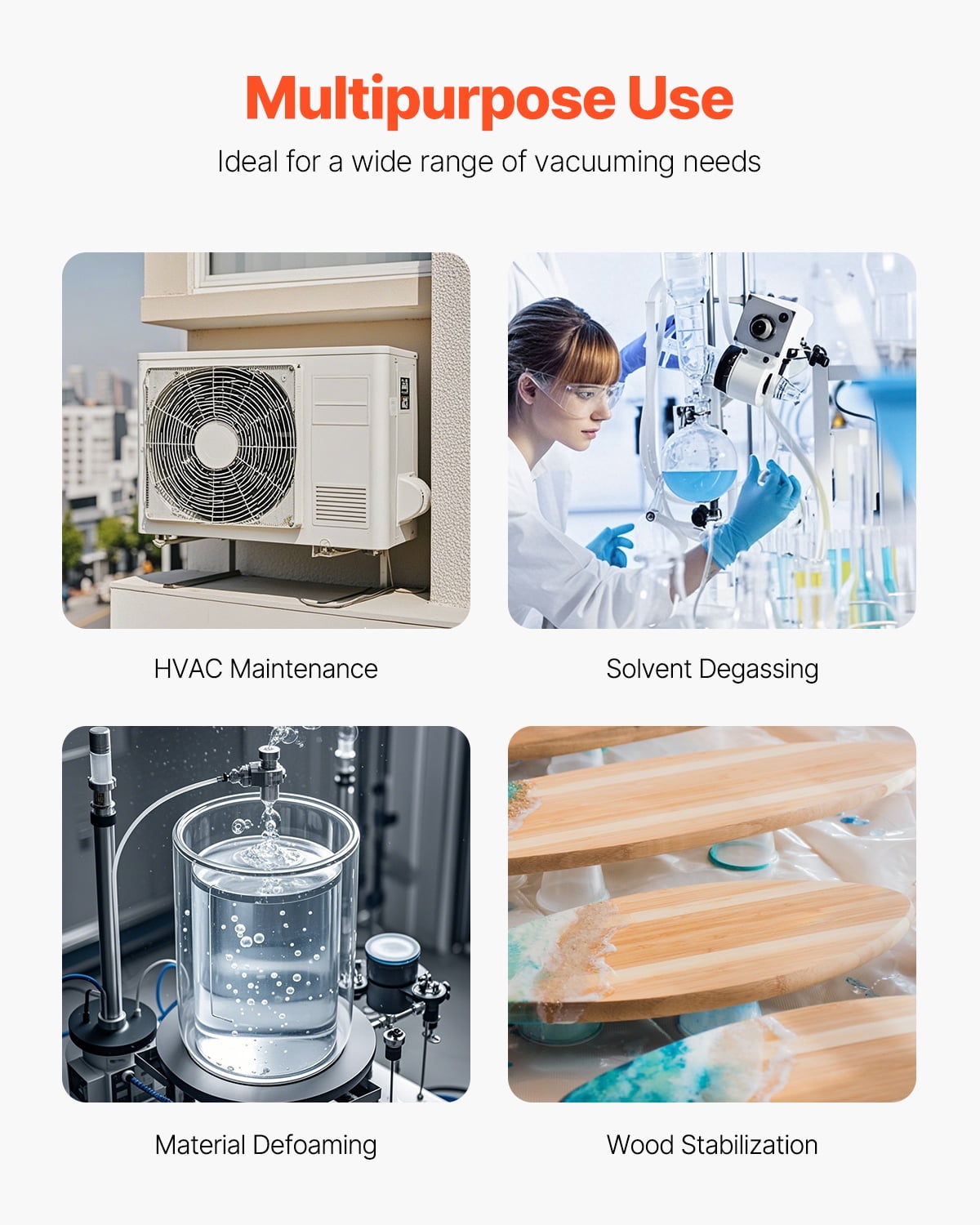KFFKFF 9 CFM 2-Stage Rotary Vane Vacuum Pump for HVAC Systems, Compatible with R134a R22 R410a, Includes Oil Bottle, Ideal for Automotive AC Maintenance and Resin Degassing