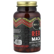 Maju Superfoods Organic Red Maca Root Capsules Energy Support 120 Count