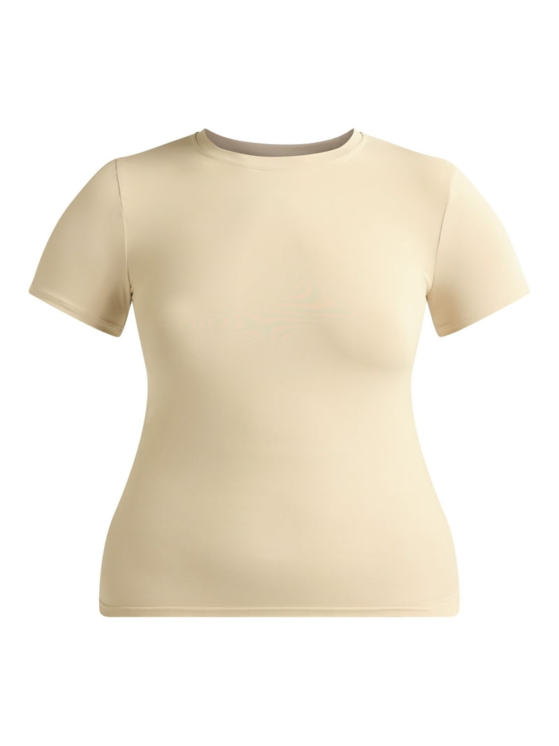 Joyspun Women's Everyday Seamless T-Shirt, Sizes S-3XL