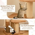 thumbnail image 6 of Costway 65" Tall Cat Tree for Indoor with Self-groomer Padded Perch Removable Cat Bed, 6 of 10