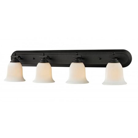 Z Lite 703 4v Mb Lagoon Four Light Vanity Light Steel Frame Matte Black Finish And Matte Opal Shade Of Glass Material Walmart Canada