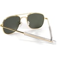 thumbnail image 3 of FEISEDY Mens Aviator Sunglasses Polarized Military Pilot Frame with Bayonet Temples B2623, 3 of 5