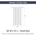thumbnail image 7 of Waffle Woven Textured Bathroom Curtain Shower Set with Hooks Machine Washable, 7 of 7