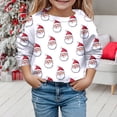 thumbnail image 2 of Staki Christmas Tree Sweatshirt for Kids Little Girls Sweatshirts Cotton Long Sleeve Crewneck Pullover Toddler Kids Winter Warm Shirt Sweater Tops(White,2-3 Years), 2 of 4