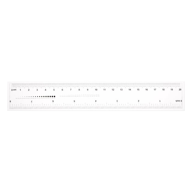 Unique Bargains Flexible Ruler 8 Inch 0.5mm Scale PET Plastic Covered Thickened Film Straight Ruler