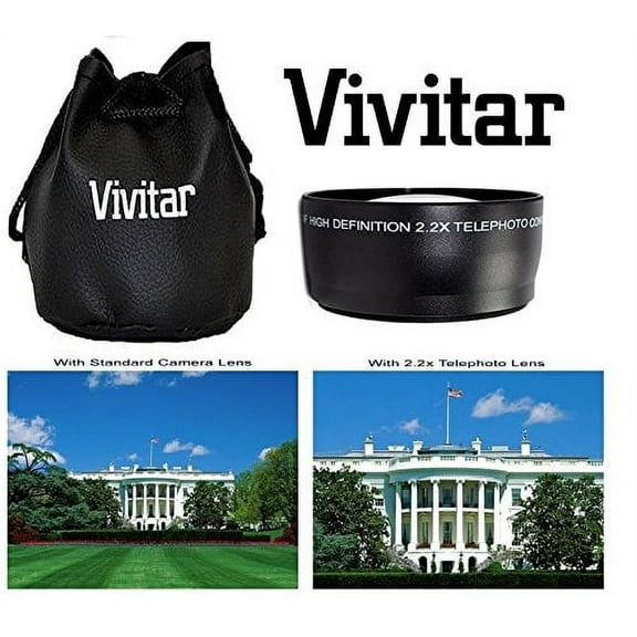 NEW PRO HD 2.2x TELEPHOTO LENS for NIKON D5000 D3000 (52mm Compatible)