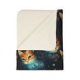 thumbnail image 4 of Galaxy Cat on Fleece Sherpa Blanket, 4 of 8