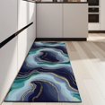 thumbnail image 4 of Blue Green Gold Marble Pattern Kitchen Rug Mat,Kitchen Runner Rugs Non Skid Washable,Decorative Kitchen Floor Mats for Kitchen,Sink,Laundry,17"X47", 4 of 5