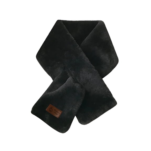 TELOLY Plush Scarf for Women Winter Furry Faux Fur Loophole Short Scarf Soft Cozy Neck Warmer Wrap