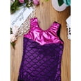thumbnail image 4 of iiniim Girls Kids Swimming Gymnastic Unitard Swimsuit Sleeveless One Piece Mermaid Scale Ballet Leotard Costume, 4 of 7