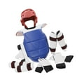 thumbnail image 2 of 7x Karate Sparring Gear guantes de medio equipo protector de entrepierna acolchado Rojo L, 2 of 8