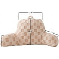 thumbnail image 2 of Checkered Reading Pillow with Arms, Adults Backrest Reading & Rest Pillows for Sitting Up in Bed, Bed Rest, Lounging, Working, Arms Back Support Cushion for Men Women Teens, Beige, 2 of 18