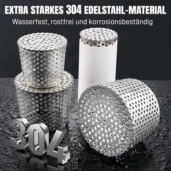 Rkxzt Filter Cover 304 Stainless Steel Conical Filter Screen Cover PVC Pipe Sewer Straight Insert Roof Floor Drain Guard Tools/Office|Stainless Steel,Silver
