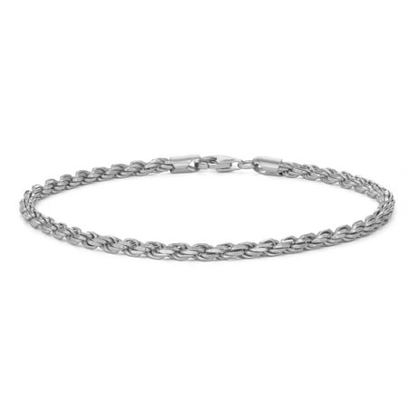 Sterling Silver Men's 8.5" Rope Chain Bracelet