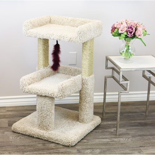 prestige cat trees 130041beige spacious cat perch cat tree