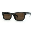 thumbnail image 4 of Mens Classic Narrow Rectangle Horn Rim Hipster Hustler Dad Shade Sunglasses Slate - Brown, 4 of 8