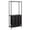 Black, variant on Household Essentials Modern Laundry Center with Wheels, 6 Load Capacity, Steel Frame, 3 Washable Linen Bags, MDF Shelves with Hanging Bar, Easy Twist-On Assembly, Light Ash Wood Grain Laminate