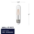 thumbnail image 3 of Bulbrite Pack of (2) 5W LED T9 2700K Filament Bulb, 3 of 7