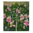 thumbnail image 1 of ABPHQTO Pink Lotus Pond Japonés Noren Cortina Puerta Puerta Ventana Tratamiento Cortinas 85x150 cm, 1 of 1
